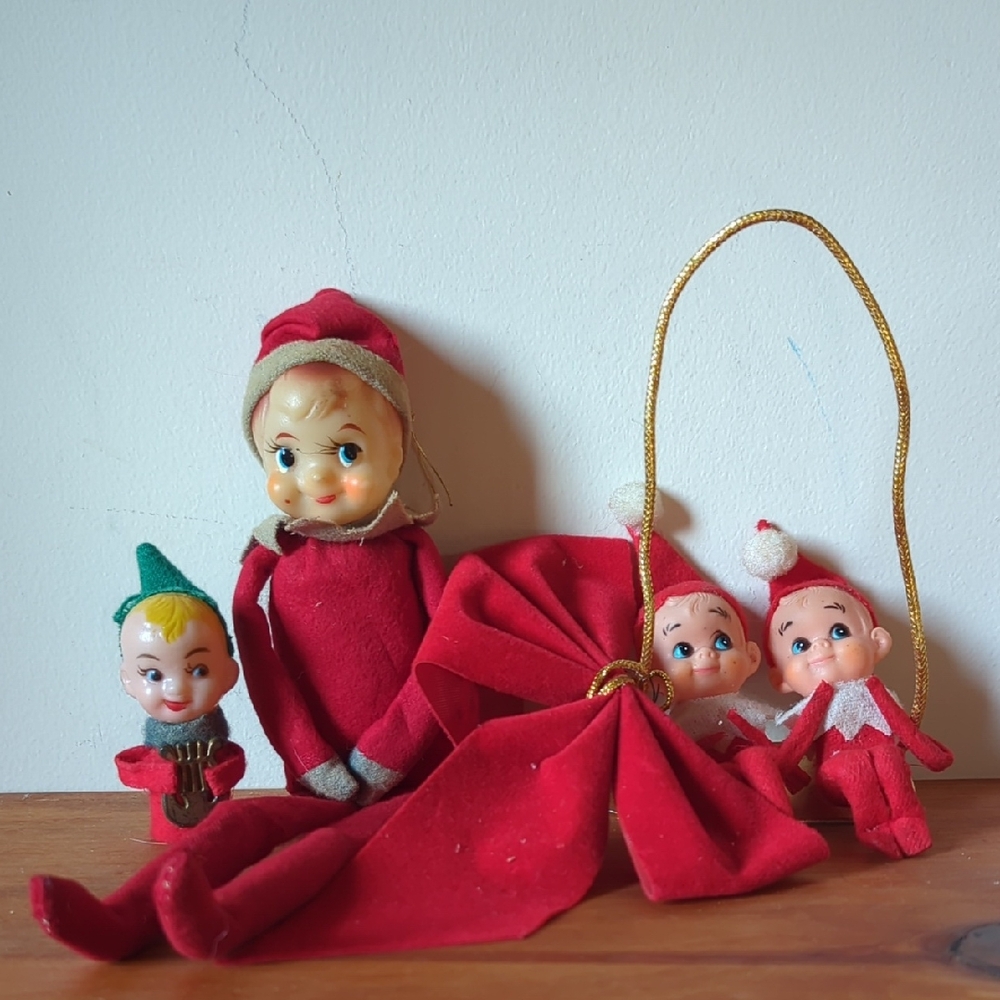 Vintage Red Elf Knee Hugger Bundle 1950s,1960s Japan